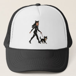 Cat Lady Cutie Tuxedo Cat | Cats Mom Comic Graphic Trucker Pet