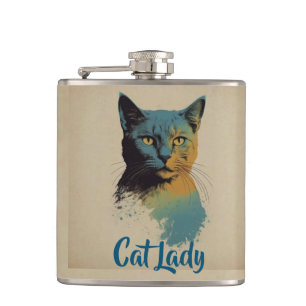 Cat Lady Flask Heupfles