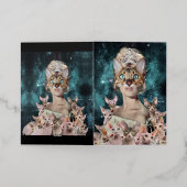 Cat Lady Folie Feestdagenkaart (Buiten Laag)