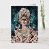 Cat Lady Folie Wenskaart (Voorkant)