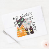 Cat Lady Funny Schattige Art Typografie Sticker (Envelop)