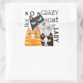 Cat Lady Funny Schattige Art Typografie Sticker (Tas)