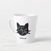 Cat Lady Gepersonaliseerd Latte Mok (Linkerhoek)