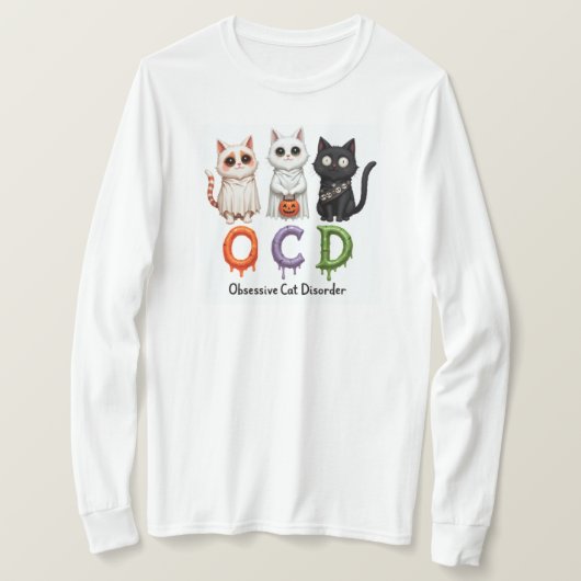 Cat Lady Gift - Obsessieve Kattenstoornis T-shirt (Design voorkant)