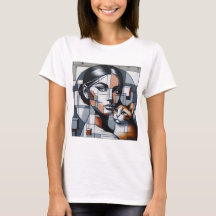 Cat Lady Graffiti-T-shirt