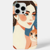 Cat Lady grafische illustratie Case-Mate iPhone Case (Achterkant)