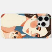Cat Lady grafische illustratie Case-Mate iPhone Case (Achterkant (horizontaal))
