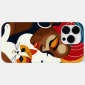 Cat Lady grafische illustratie Case-Mate iPhone Case (Achterkant (horizontaal))
