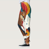 Cat Lady grafische illustratie Leggings (Links)