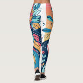 Cat Lady grafische illustratie Leggings (Achterkant)