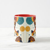 Cat Lady grafische illustratie Mok (Midden)