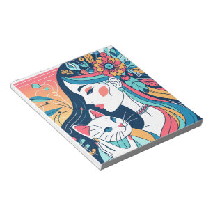 Cat Lady grafische illustratie Notitieblok
