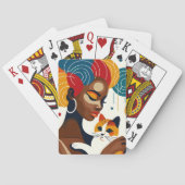 Cat Lady grafische illustratie Pokerkaarten (Achterkant)