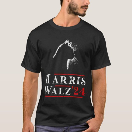 Cat Lady Harris Waltz 2024 T-shirt (Voorkant)