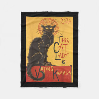 Cat Lady Kamala Le Chat Noir Grappige Stemming Fleece Deken
