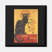 Cat Lady Kamala Le Chat Noir Grappige Stemming Magneet (Voorkant)