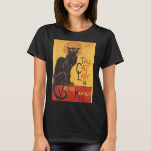 Cat Lady Kamala Le Chat Noir Grappige Stemming T-shirt