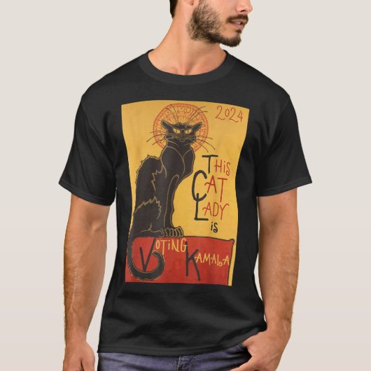 Cat Lady Kamala Le Chat Noir Grappige Stemming T-shirt (Voorkant)