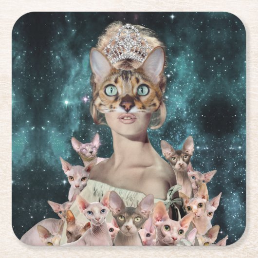 Cat Lady Kartonnen Onderzetters (Voorkant)