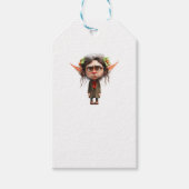 Cat Lady Kerst Elf Witte Gift Labels Cadeaulabel (Voorkant)