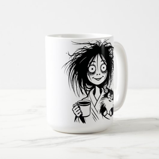 Cat Lady koffie mok 15oz (Voorkant rechts)