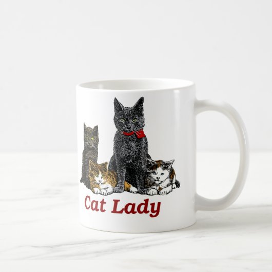 Cat Lady Koffiemok (Rechts)