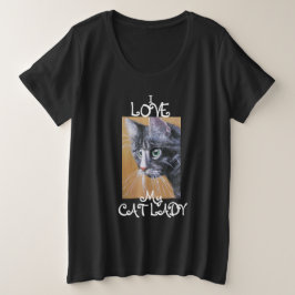 Cat Lady Love Vrouwen Plus-Size Basic T-shirt