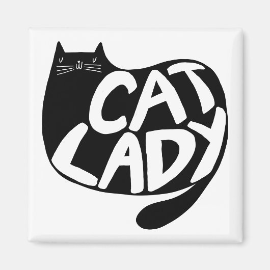 Cat Lady Magneet (Voorkant)