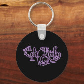 Cat Lady Paars Sleutelhanger (Voorkant)