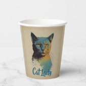 Cat Lady Papieren beker (Voorkant)