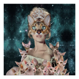 Cat Lady Perfect Poster