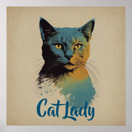 Cat Lady-Poster Poster (Voorkant)