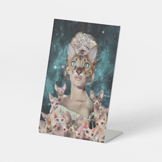 Cat Lady Reclamebord Met Voetstuk (Voorkant)
