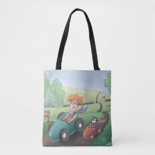 Cat Lady Road Rally Canvas tas