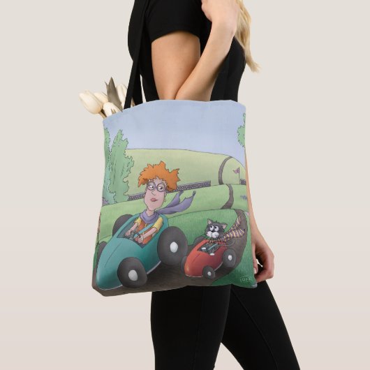 Cat Lady Road Rally Canvas tas (Dichtbij)