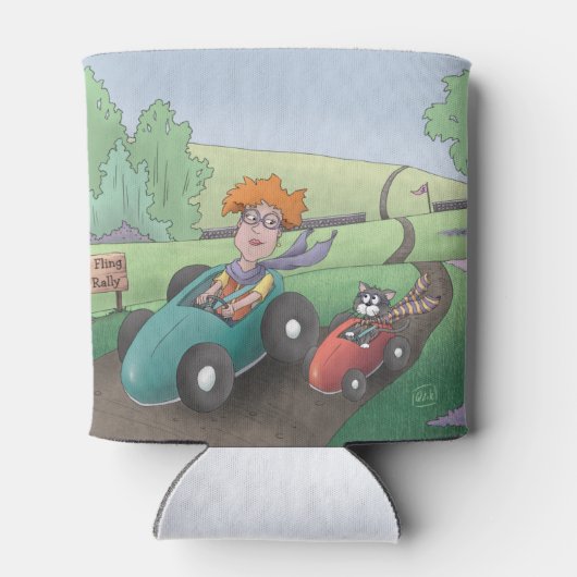 Cat Lady Road Rally Koelbox Blikjeskoeler (Achterkant)