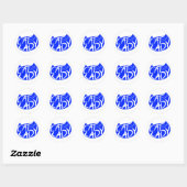 Cat Lady Ronde Sticker (Vel)