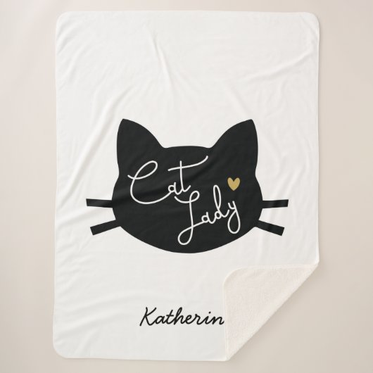 Cat Lady Sherpa Deken (Voorkant)