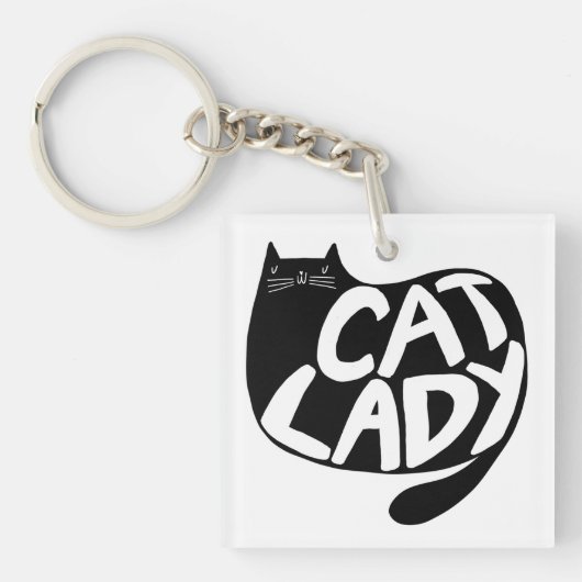 Cat Lady Sleutelhanger (Voorkant)
