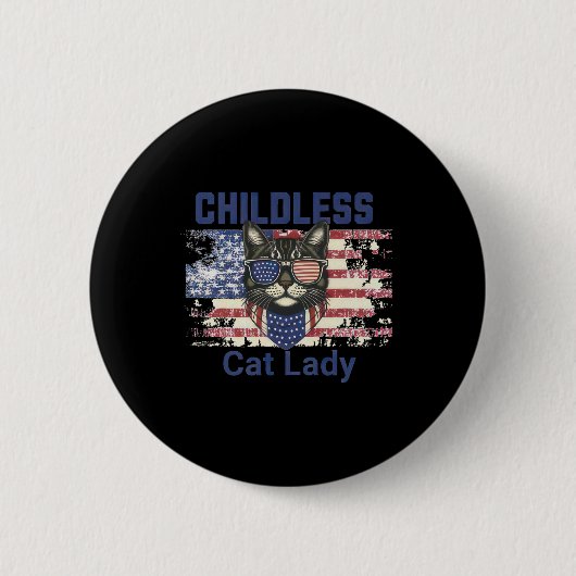 Cat Lady stemt voor vrouwen Ronde Button 5,7 Cm (Voorkant)