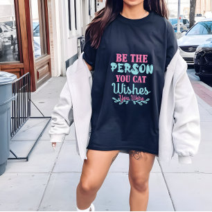 Cat lady t shirt vrouwen, de persoon die je kat we