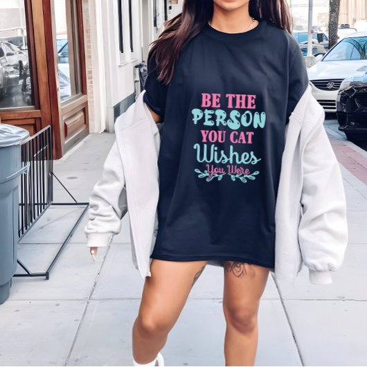 Cat lady t shirt vrouwen, de persoon die je kat we