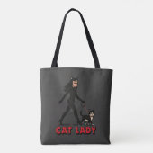 Cat Lady - Tuxedo Cats Lover - Comic Art Graphic Tote Bag (Achterkant)