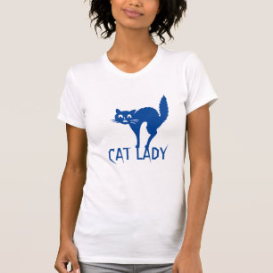 Cat Lady typografie griezelige grappige schattige T-shirt