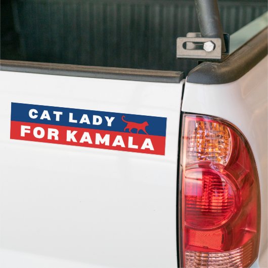 Cat Lady voor Kamala Bumpersticker (Op Truck)