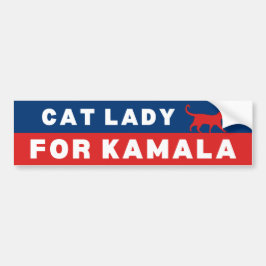 Cat Lady voor Kamala Bumpersticker