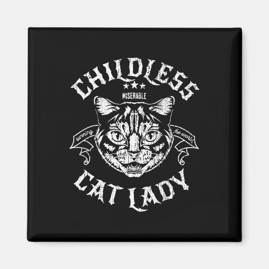 Cat Lady voor Kamala Harris 2024 Feminist Voting Magneet (Voorkant)