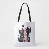 Cat Lady voor Kamala Harris 2024 Tote Bag (Voorkant)