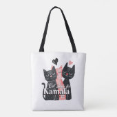 Cat Lady voor Kamala Harris 2024 Tote Bag (Achterkant)