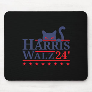 Cat Lady voor Kamala Harris Tim WAlzheimer 2024 Muismat